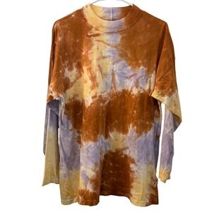 We The Free Tie Dye Long Sleeve T Shirt Oversized Cotton Women's XS Casual Boxy